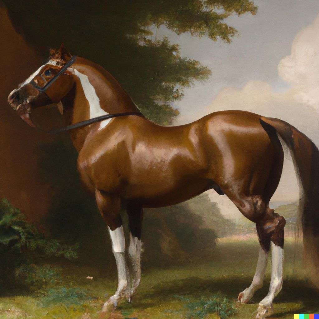 a horse, painting by Edmund Blair Leighton